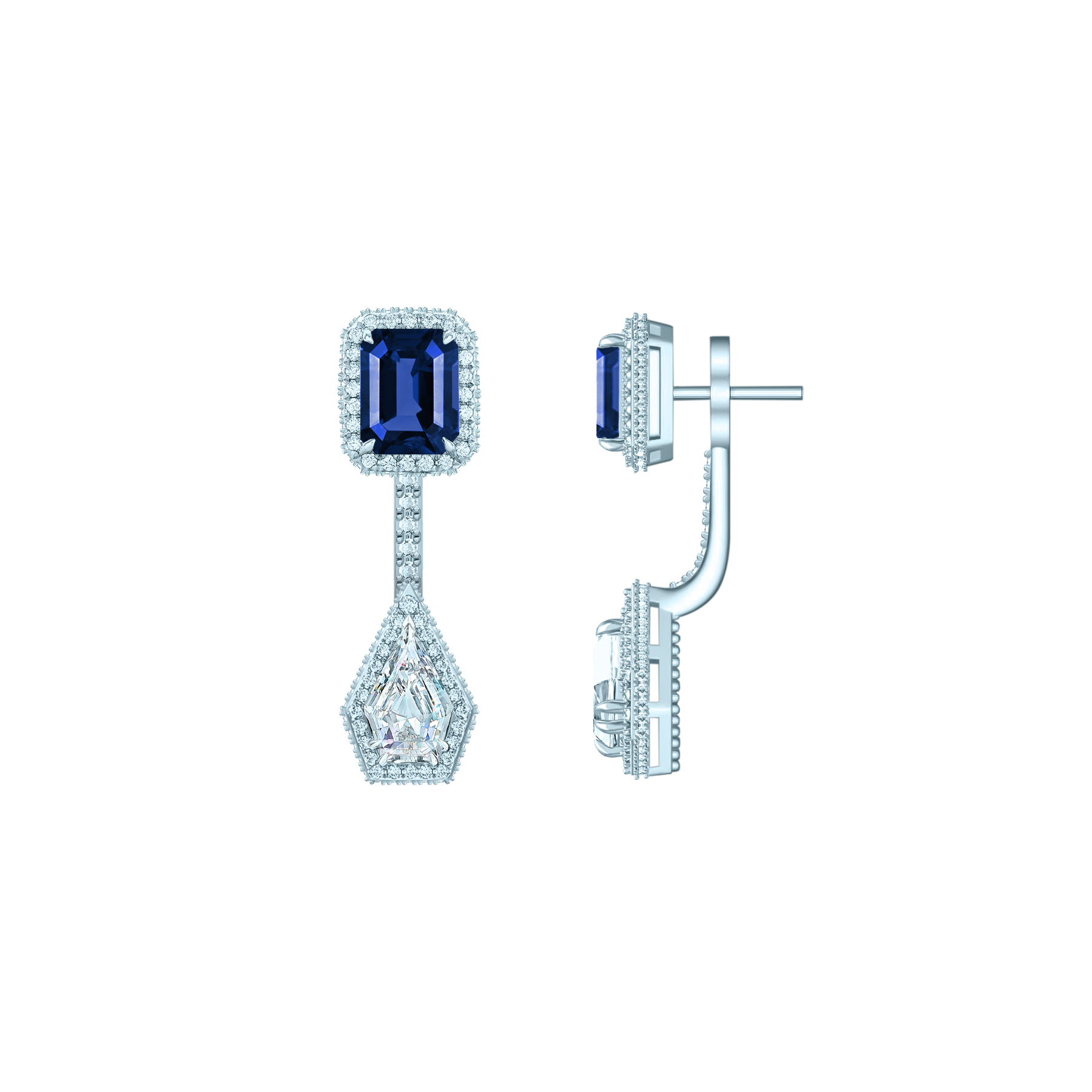 Studs 3 in 1, silver 925. KOJEWELRY ™ Studs 3 in 1, silver 925. KOJEWELRY ™
